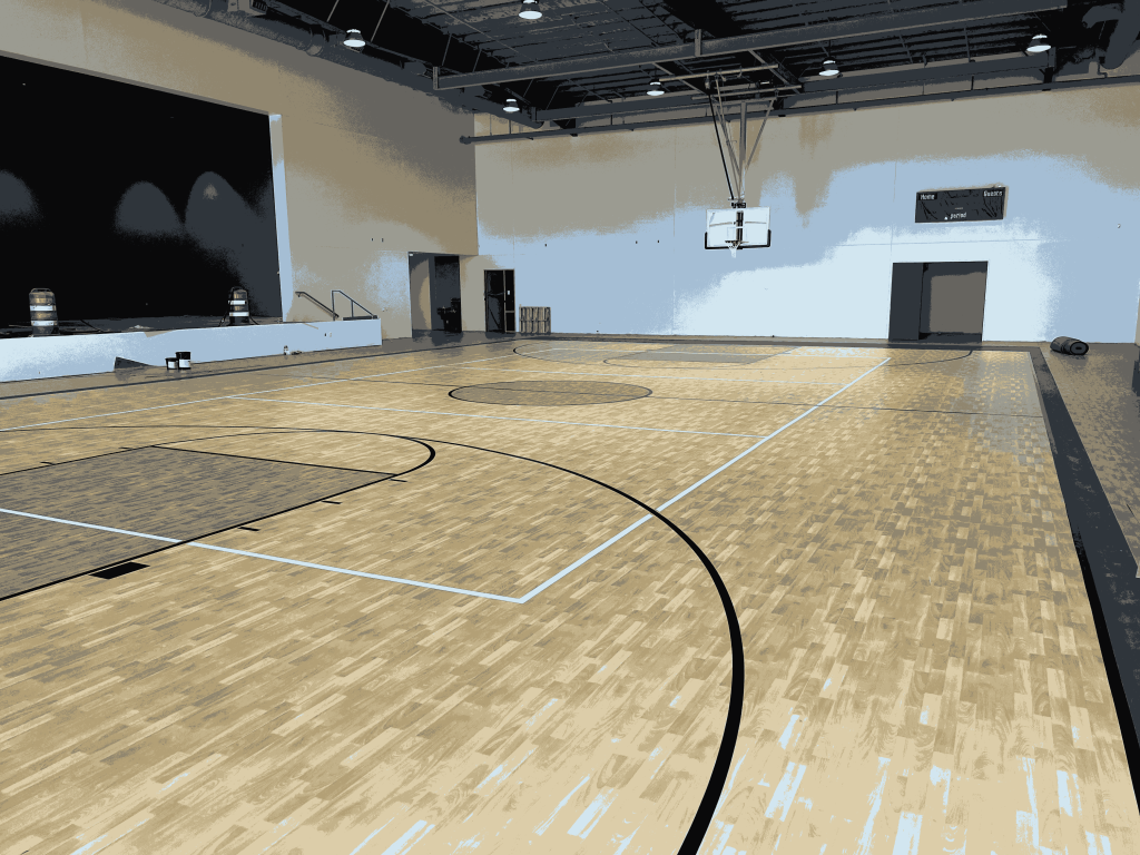 Basketball Game line painting